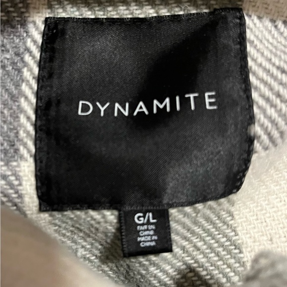 Dynamite green Plaid Shacket size large - Picture 3 of 3